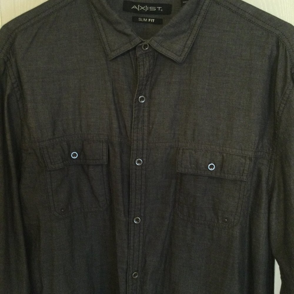 Axist Slim Fit Charcoal Men's Shirt